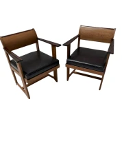 Two Art Deco Modernist Armchairs by Anton Lucas for N.V. Meubelkunst, 1920s